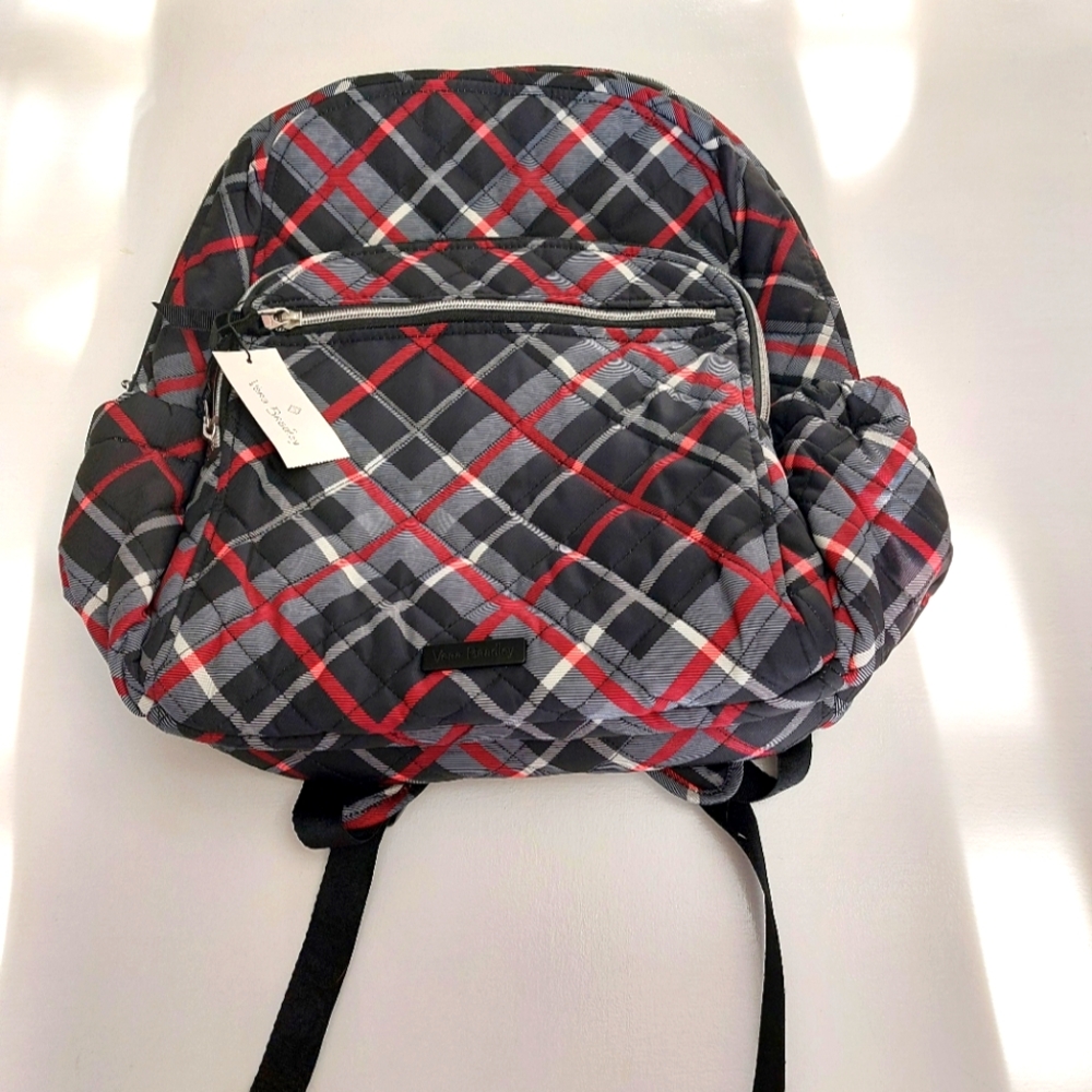 Vera Bradley Performance Twill Campus Backpack Paris Plaid NWT